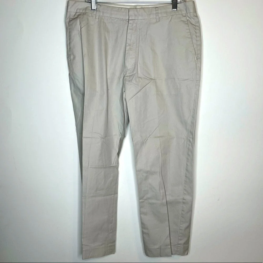J‎ Crew Bone Colored Khaki Slacks 36W x 30L